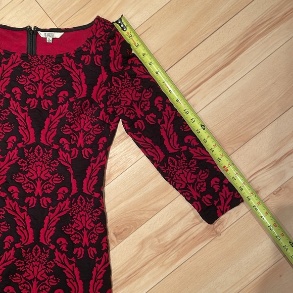 Sz M BB Dakota black and red long sleeve dress - Picture 6 of 9